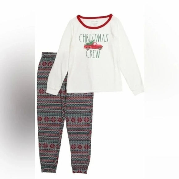 CHRISTMAS pajamas RAE DUNN Mom Christmas Crew Neck PJ Set Size L - Picture 3 of 3